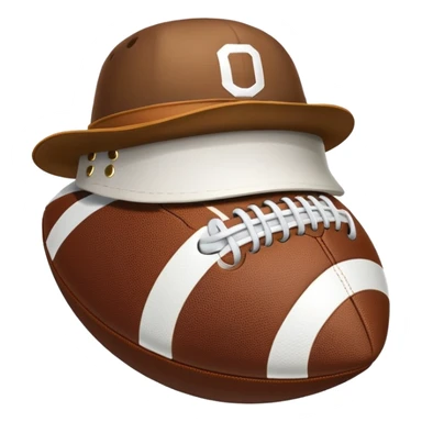 Football in a hat  sticker