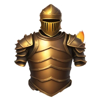 torso armor covered in flames sticker