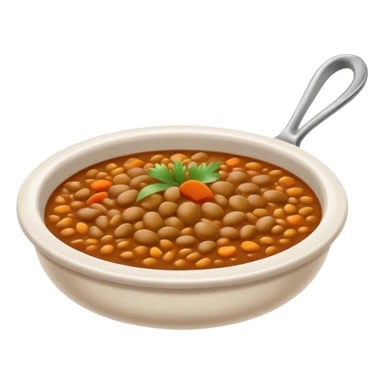 Cinematic Realistic Dal Dish Emoji, featuring a hearty lentil stew with aromatic spices rendered with lifelike textures and warm, comforting lighting. sticker