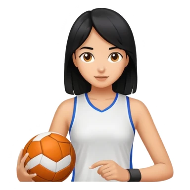 differemt girlhood hobbies, sports, art black hair tanned sticker