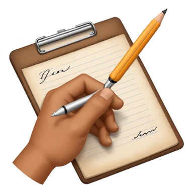 hand with write on the paper sticker