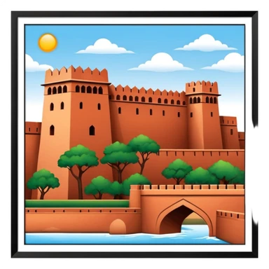 agra fort sticker
