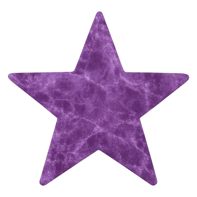 star with a purple marble texture, no background sticker