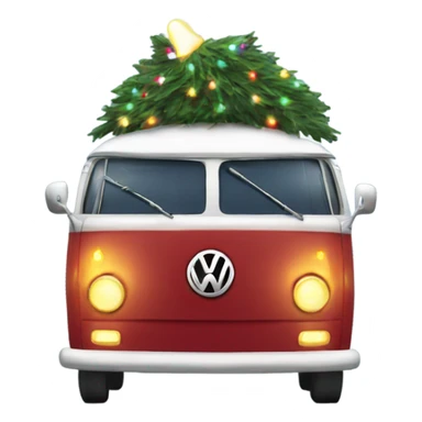 Vw bus with Christmas lights  sticker