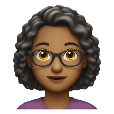 girl with glasses portrait sticker