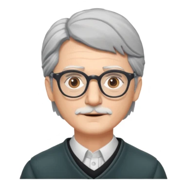 Narrator gray hair classes  from Into the Woods sticker