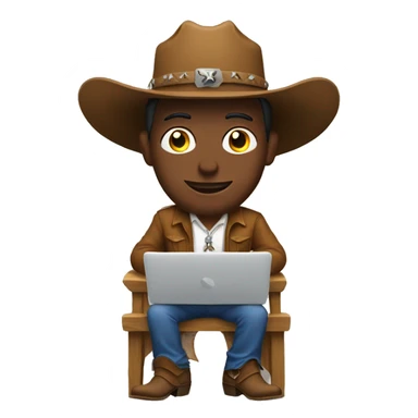 cowboy with a computer sticker