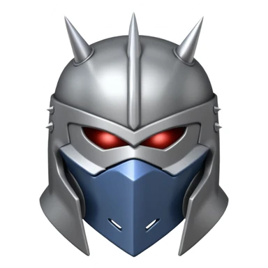 master shredder's helmet from teenage mutant ninja turtles, no eyes or face, just the helmet and related material sticker