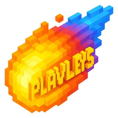 светящиеся комета с надписью "PLAVLEYS", no background sticker