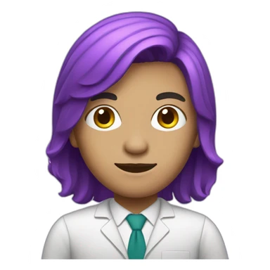 it specialist with purple hair sticker