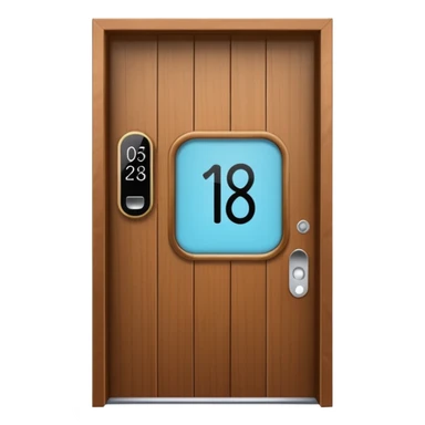 modern villa door number wood Japanese with smart screen lock sticker