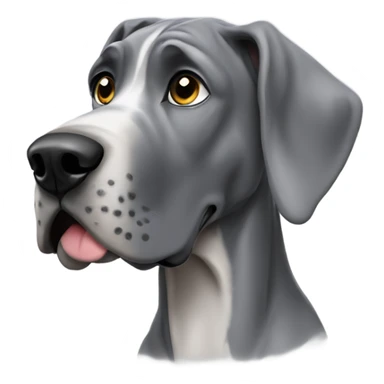 Gray Great Dane sticker