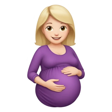Pregnant woman big belly sticker