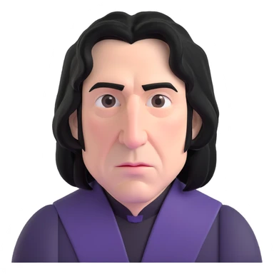 Professor Snape with hooked nose and black hair sticker