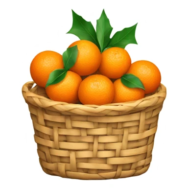 Christmas basket with tangerines sticker