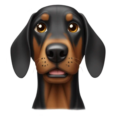 A Doberman in iron man’s suit sticker