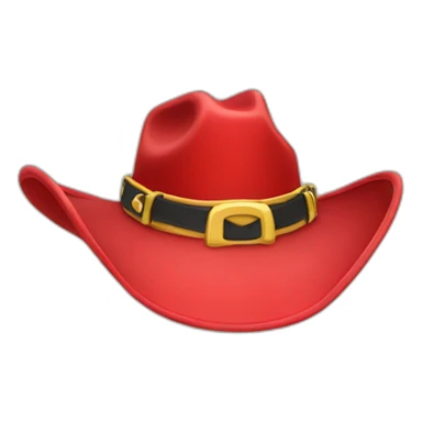 red ranger cowboy hat sticker