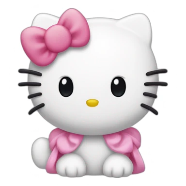 hello kitty no mouth sticker