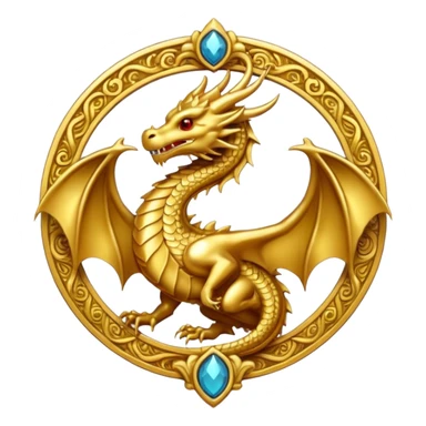 Dragon crest/brosch sticker