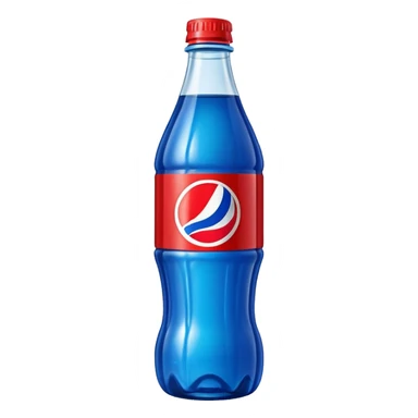 simplistic emoji of a Pepsi bottle, minimal details, bold colors, no text sticker