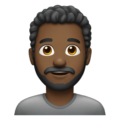 Black guy with beard and mustache  sticker