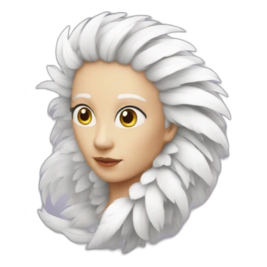 Plume blanche sticker