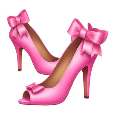 Pink heels with bows sticker