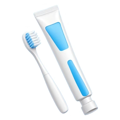 toothpaste and toothbrush sticker