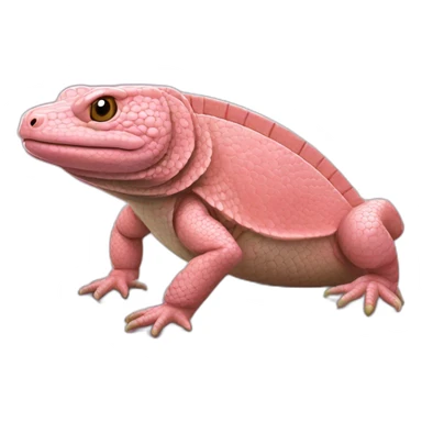fat pink tegu lizard memecoin sticker
