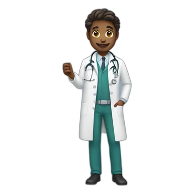 White doctor with magic wand sticker