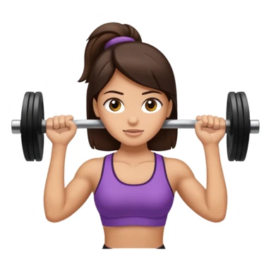 Brunette lifting weights sticker