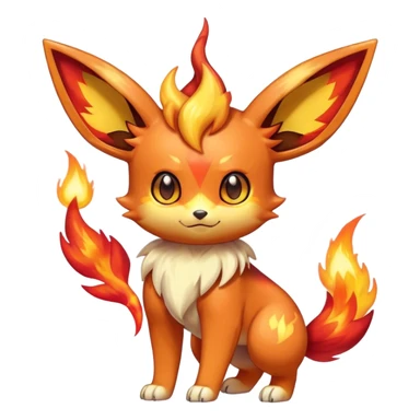 Shiny-Eeveelution-Cute-Fakemon-Fire-Pokémon-fusion full body sticker
