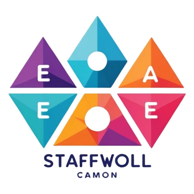 Staff team logo with name no faces sticker