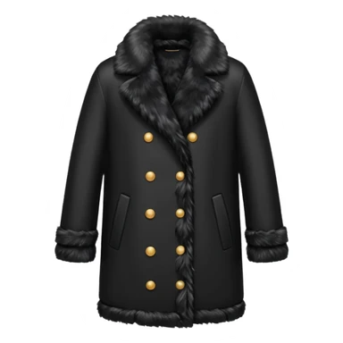 black fur coat sticker