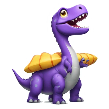 Dino with  floaties sticker