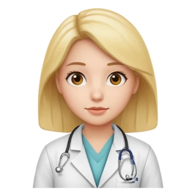 Girl med student sticker