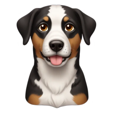 Lachende hund sticker