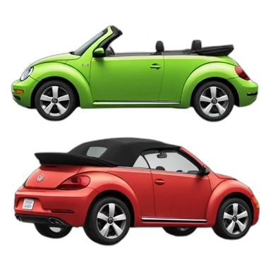 Volkswagen newbeetle convertible applegreen sticker