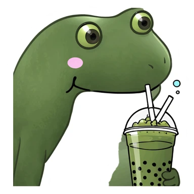 Bubble tea matcha sticker