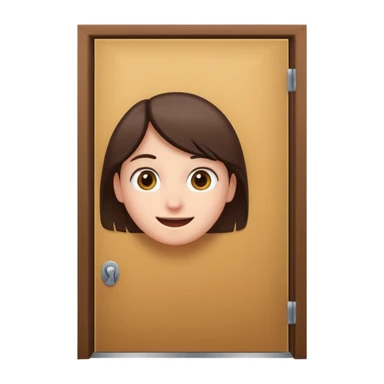 Peeking out of a door  sticker