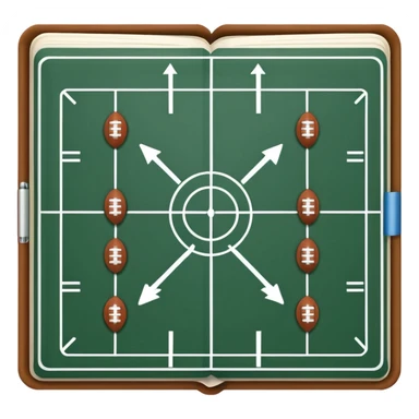 amercian football playbook formation sticker