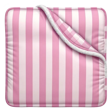folded blanket with pink and white plaid pattern sticker