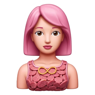 Woman Statue fine art made of spam meat sticker