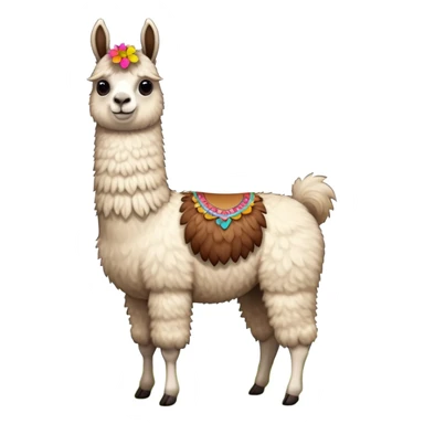 llama with spring sticker