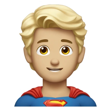 superman blonde boy sticker