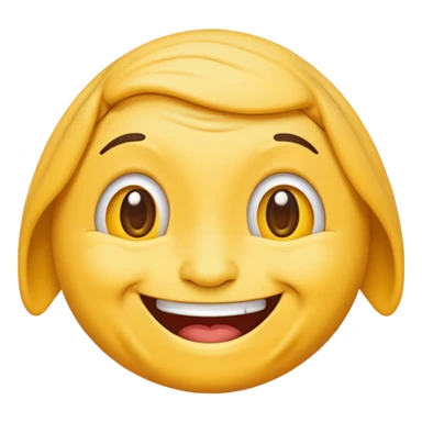 Normal yellow simple Emoji Smiling with wrinkles sticker