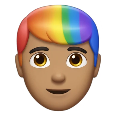 gay pride version of heart eyes emoi sticker