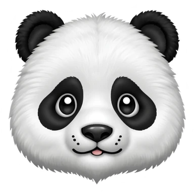panda face with a paw print sticker