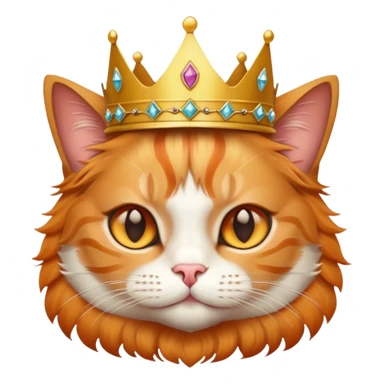 Cat wearing a crown sticker