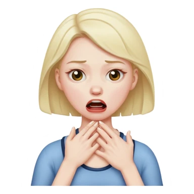 female choking myself sticker